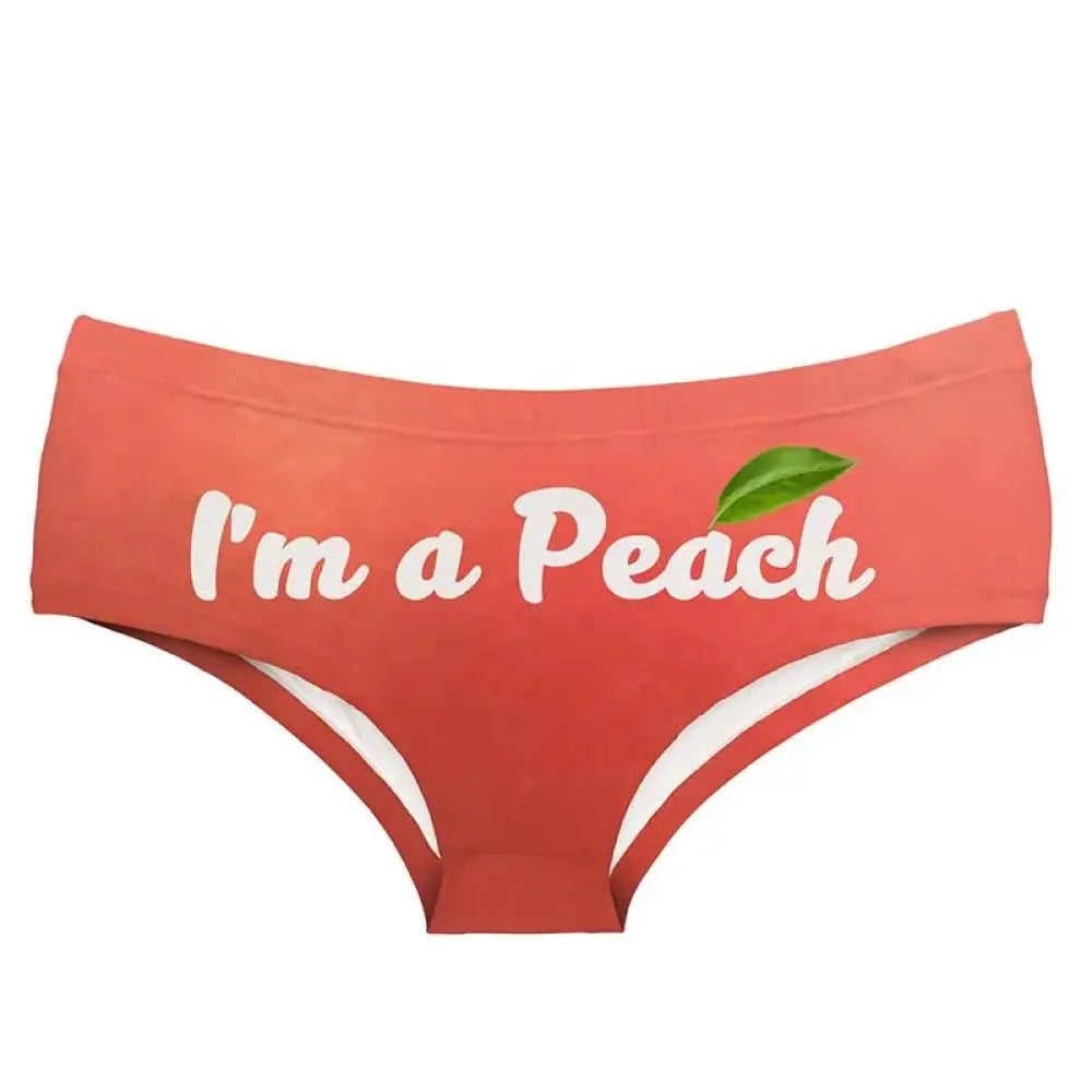 DeanFire I’m a Peach Funny Print Woman Underwear Super Soft